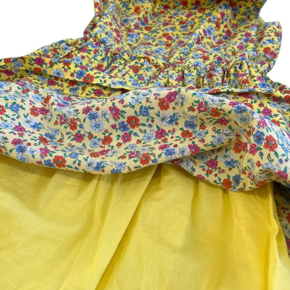 POLO RALPH LAUREN Girl's Floral Cotton Poplin Dress Yellow Girls Size 8 - Picture 8 of 11